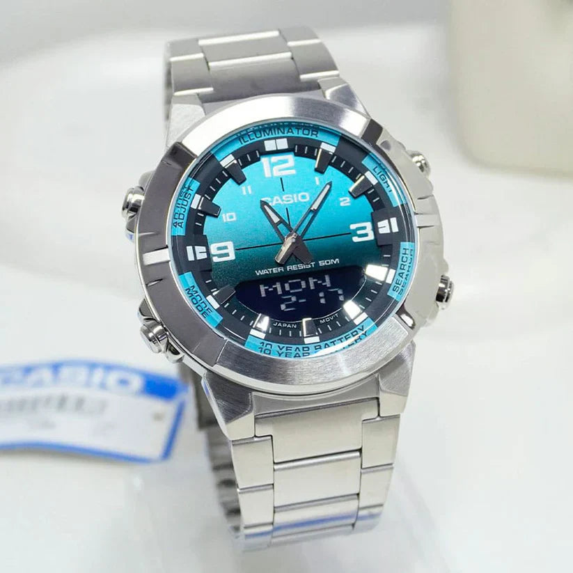 Premium Casio AMW 870D Stainless Steel Band With Box - COD + Free Delivery!