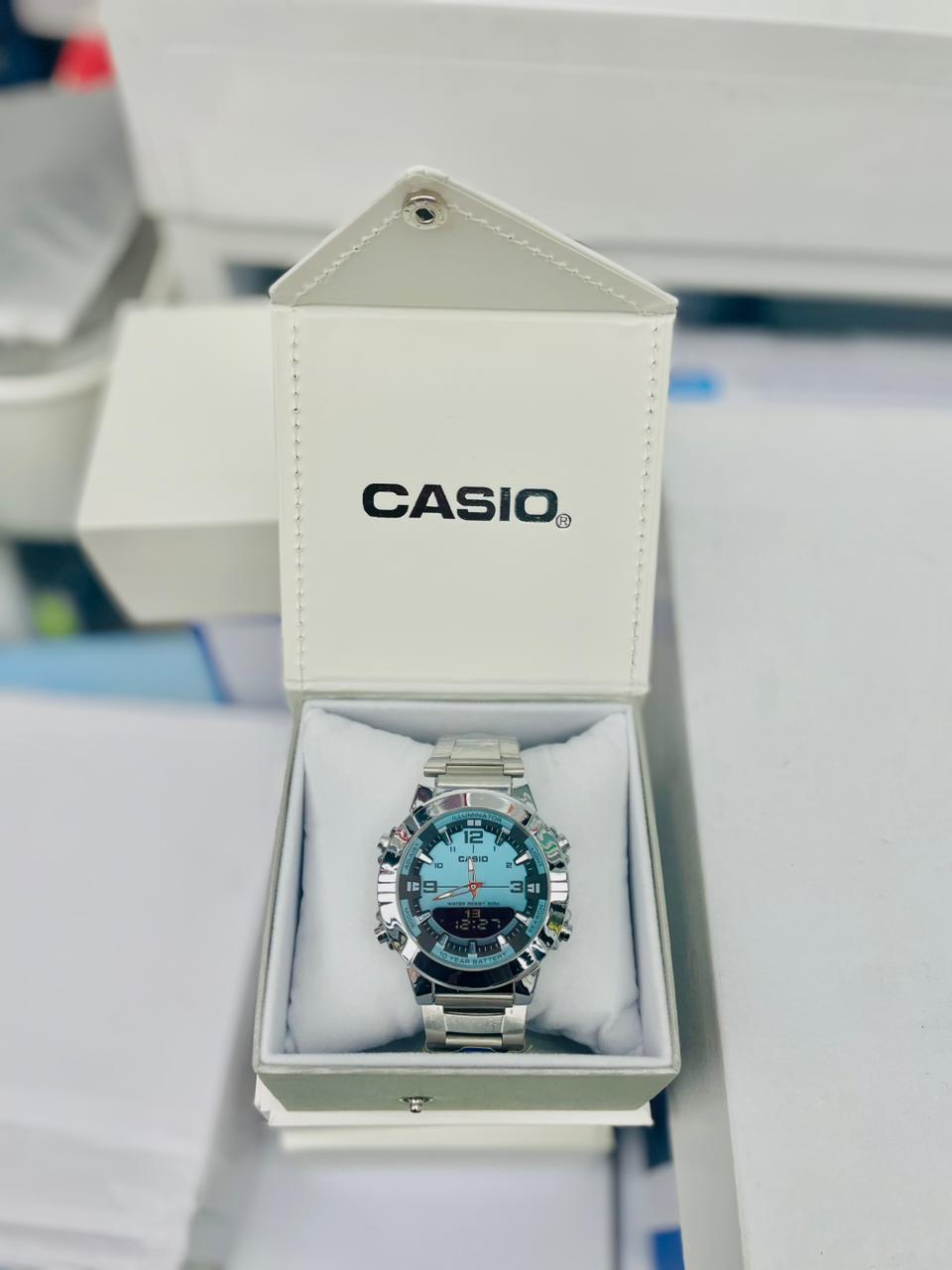 Premium Casio AMW 870D Stainless Steel Band With Box - COD + Free Delivery!